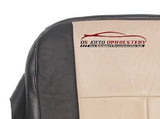 2007-2014 Ford Expedition Driver Bottom Leather Seat Cover 2 Tone Tan / Black - usautoupholstery