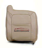 03-06 GMC Sierra Crew Cab Denali Driver Lean Back Leather Seat Cover 2 Tone Tan - usautoupholstery