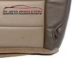 04 Excursion Eddie Bauer DRIVER Side Bottom Replacement Leather Seat Cover 2Tone - usautoupholstery