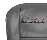 2003-2007 Ford F250 F350 Lariat Crew -Driver Side Bottom Leather Seat Cover Grey - usautoupholstery