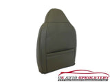 2001 Ford F350 Lariat DRIVER Side LEAN BACK Perforated Leather Seat Cover GRAY - usautoupholstery