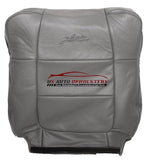 2001 2002 Ford F150 Lariat Driver Lean Back Replacement Leather Seat Cover Gray - usautoupholstery