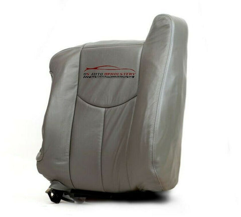 03 04 05 Chevy Avalanche LT z71 Driver Lean Back Leather Seat Cover Pewter GRAY - usautoupholstery