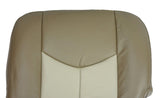 03-06 GMC Sierra Denali Quadrasteer Driver Bottom 2-TONE LEATHER Seat Cover TAN- - usautoupholstery