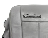 2007 2008 Ford Expedition Passenger Bottom Perforated Leather Seat Cover Gray - usautoupholstery