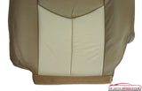 03-06 GMC Sierra Denali Quadrasteer Driver Bottom 2-TONE LEATHER Seat Cover TAN - usautoupholstery
