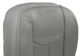 03, 04, 05, 06, 07 Chevy Silverado Driver Bottom Leather Seat Cover Pewter Gray - usautoupholstery