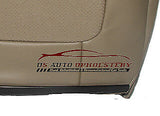 2001 Ford F250 Lariat second row 60 bottom Perforated Leather Seat Cover Tan - usautoupholstery