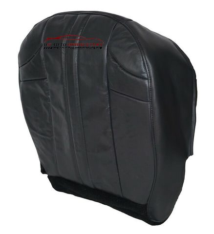 2002-2007 Jeep Grand Cherokee Passenger Bottom Leather Seat Cover Dark Gray - usautoupholstery