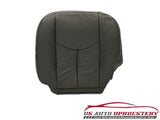 2005 2006 Chevy Avalanche 1500 -Driver Side Bottom Leather Seat Cover DARK GRAY - usautoupholstery