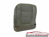 2000 2001 Ford F350 Lariat PERFORATED Leather Driver Bottom Seat Cover - Gray - usautoupholstery