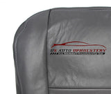 05 06 07 Ford F250 F350 Lariat 4X4 Diesel Driver Bottom Leather Seat Cover GRAY - usautoupholstery