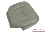 2004 GMC Sierra 3500 SLT SLE Dually Driver Side Bottom LEATHER Seat Cover Gray - usautoupholstery
