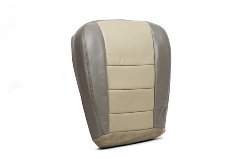 2002 Ford Excursion EDDIE BAUER Passenger Side Bottom Leather Seat Cover 2-TONE - usautoupholstery