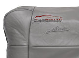 2001 2002 Ford F150 Lariat Driver Lean Back Replacement Leather Seat Cover Gray - usautoupholstery