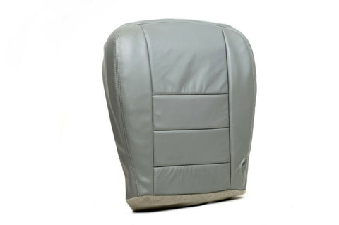 03-07 F250 F350 Lariat -Driver Side Bottom Replacement Leather Seat Cover GRAY - usautoupholstery