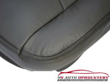 03-07 GMC Sierra 1500 HD 2500 HD 3500 Driver Bottom LEATHER Seat Cover Dark Gray - usautoupholstery