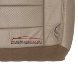 2002-2007 Ford F250 F350 Lariat Driver Bottom Perforated Leather Seat Cover TAN - usautoupholstery