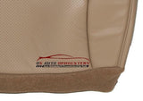 00-02 Ford E250 Econoline Chateau Driver Bottom Vinyl Perforated Seat Cover Tan - usautoupholstery