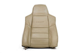 02-03 Ford F250 Lariat -Driver Side LEAN BACK PERFORATED Leather Seat Cover -TAN - usautoupholstery