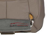 02 03 Dodge Ram Laramie Driver Bottom Synthetic Leather Seat Cover Taupe Gray - usautoupholstery