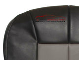 99-04 Jeep Grand Cherokee Driver Bottom Synthetic Leather Seat Cover Black/Taupe - usautoupholstery