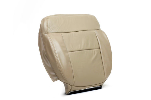 06-08 Ford F150 Lariat 4X4 Single Cab 2WD Driver Bottom LEATHER Seat Cover Tan - usautoupholstery