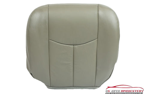 2003 GMC Sierra 3500 Dually SLT Diesel Passenger Bottom LEATHER Seat Cover Gray - usautoupholstery