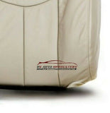 2007 Chevy Tahoe LT Z71 Driver LEAN BACK Leather Replacement Seat Cover Shale - usautoupholstery