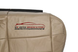 01 Ford F250 F350 Lariat Passenger Side Bench Bottom Leather Seat Cover Tan - usautoupholstery