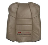 2001 Ford F250 F350 Lariat - Driver LEAN BACK Replacment Leather Cover Tan - usautoupholstery