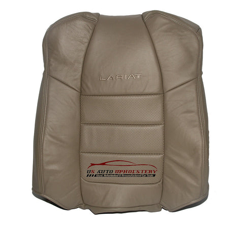 2001 Ford F250 F350 Lariat - Driver LEAN BACK Replacment Leather Cover Tan - usautoupholstery