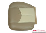 03 04 05 06 GMC Sierra 1500 Denali Driver Bottom LEATHER Seat Cover 2-TONE TAN - usautoupholstery