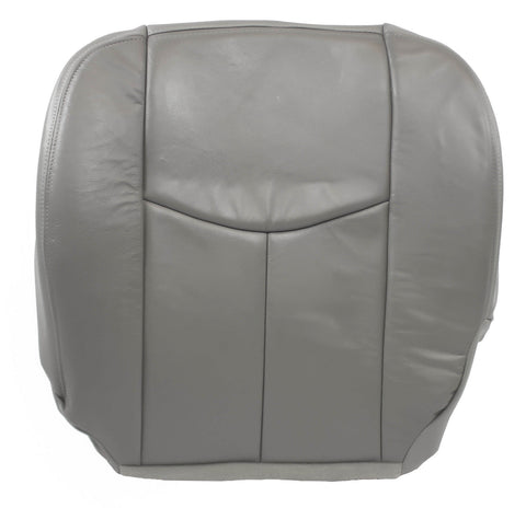 2003-2004-2005-2006 Chevy Silverado Driver Side Bottom Leather Seat Cover Gray - usautoupholstery