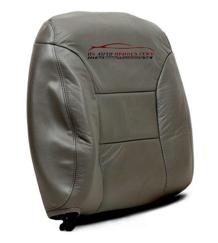 1995-1999 Chevy Suburban C/K LS LT Driver Side Lean Back Leather Seat Cover Gray - usautoupholstery