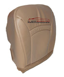 00-02 Ford E350 Econoline Chateau Driver Bottom Vinyl Perforated Seat Cover Tan - usautoupholstery