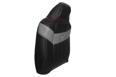 2004-2007 Ford F250 Harley Davidson Driver Lean Back Leather Seat Cover BLACK - usautoupholstery