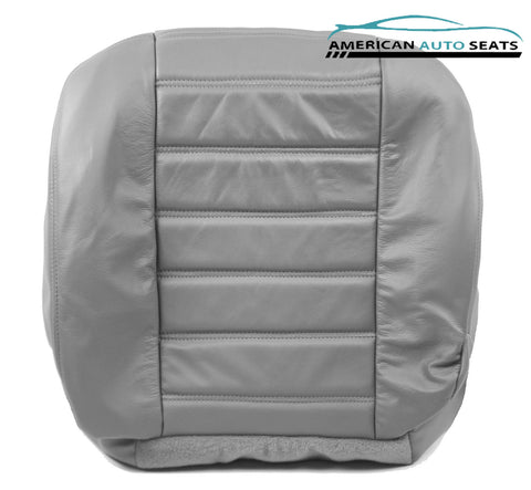 2005 2006 Hummer H2 SUT -Passenger Bottom Replacement Leather Seat Cover Gray - usautoupholstery