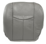 2003-2006 Chevy Silverado Driver Side Bottom Leather Seat Cover In Gray - usautoupholstery