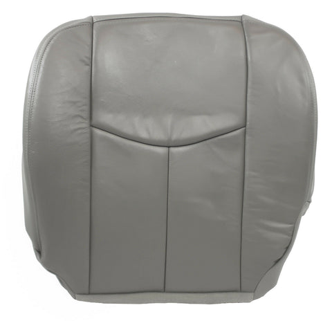 2003-2006 Chevy Silverado Driver Side Bottom Leather Seat Cover In Gray - usautoupholstery