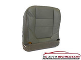 2001 Ford F350 F250 Lariat PERFORATED Driver Bottom LEATHER Seat Cover GRAY - usautoupholstery