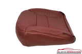 95-99 GMC Sierra 1500 Z71 SLT SLE Driver Bottom Leather Seat Cover RED/Burgundy - usautoupholstery