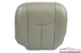 04-05 Chevy Tahoe Z71 DRIVER Leather Bottom heated power Seat Cover pewter Gray - usautoupholstery