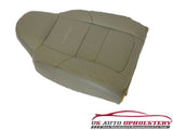 2001 Ford F350 Lariat DRIVER Side LEAN BACK Perforated Leather Seat Cover GRAY - usautoupholstery