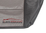 2000 Chevy Tahoe Second Row Passenger 40 Bottom Leather Seat Cover 2 Tone Gray - usautoupholstery