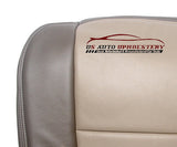 04 Excursion Eddie Bauer DRIVER Side Bottom Replacement Leather Seat Cover 2Tone - usautoupholstery