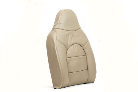 2000 Ford F250 Lariat -Driver Side Lean Back Replacement Leather Seat Cover TAN- - usautoupholstery