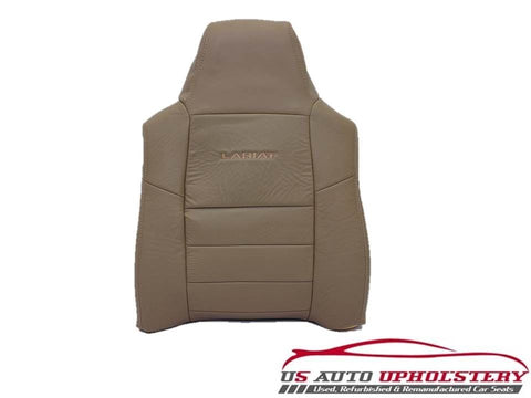 2003 2004 F250 4X4 Lariat 5.4L V8 GAS -Driver Lean Back Leather Seat Cover Tan - usautoupholstery