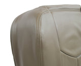 03-07 Chevy 3500 FLATBED Utility Bed WT Driver Bottom VINYL Seat Cover TAN - usautoupholstery