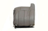 99-02 Chevy 1500HD 2500HD 3500 LT -Driver Side LEAN BACK Leather Seat Cover Gray - usautoupholstery